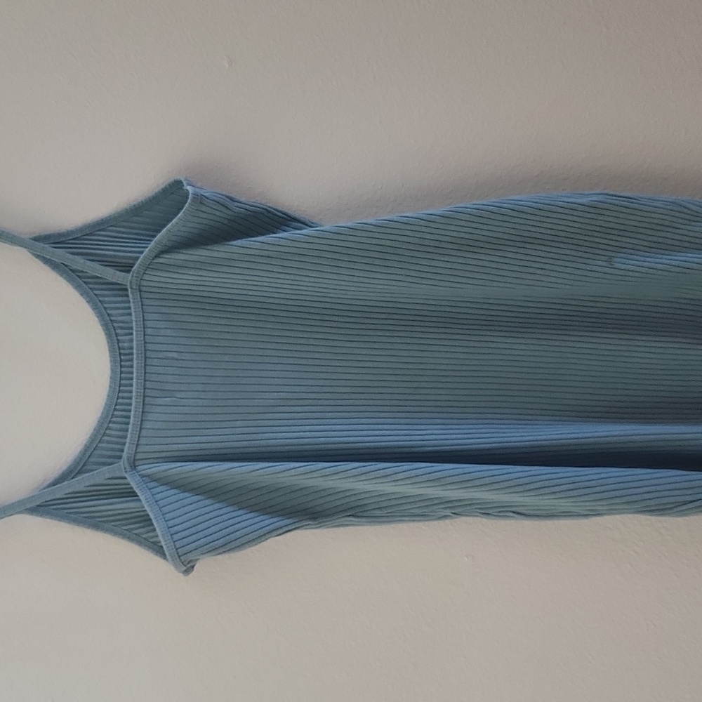Wild Fable Ribbed Blue Dress - Picture 5 of 6